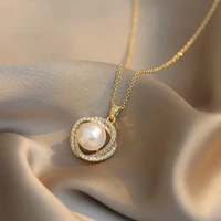 design sense whirlpool pearl birds nest short necklace for woman korean fashion jewelry new party girls luxury clavicle chain