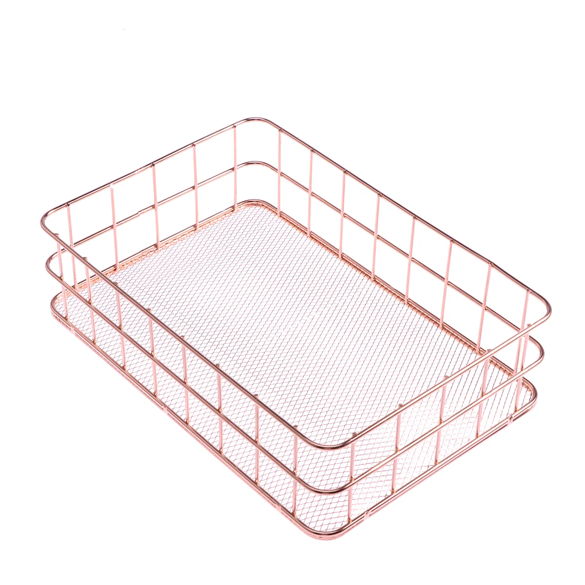 

Vegetable Storage Bins Decorative Storage Baskets Iron Storage Basket Metal Tray Desktop Desk Storage Tray