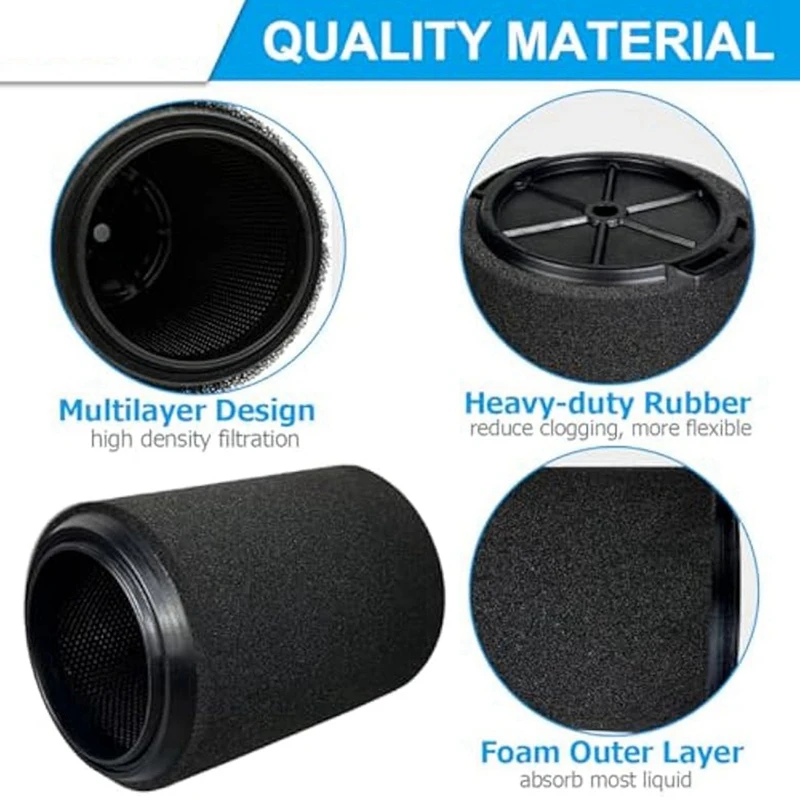 4 шт. VF7000 влажный пылесос совместимый с пылесосами Ridgid 5-20 галлонов для