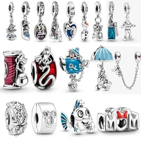new hot selling little dog cat and princess charm beads dangle fit pan series 925 original bracelet silver jewelry