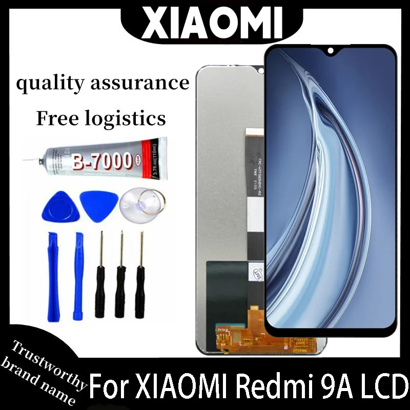 6,53 дюйма; Оригинальный ЖК-дисплей для Xiaomi Redmi 9A, сенсорный экран с рамкой, для Redmi9C M2006C3MG, сменный ЖК-дисплей с дигитайзером, сборка