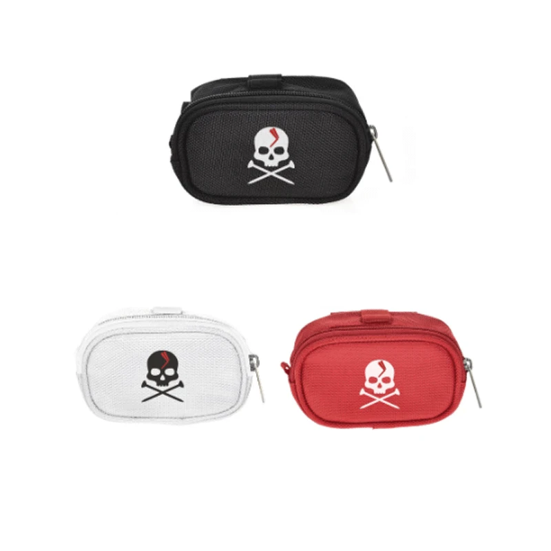 

Mini Golf Ball Bag 2022 Fashion Golf Holder Storage Pouch Portable Skull Golf Zip Handbag Portable Golf Waist Pouch
