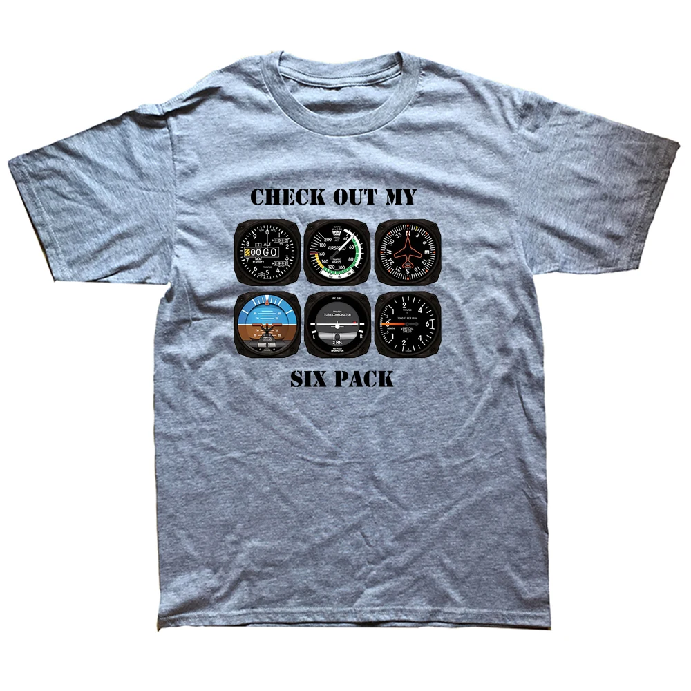 

Funny Pilot Aviation Check Out My Six Pack Flying Airplane T Shirt Graphic Cotton Streetwear Short Sleeve Birthday Gifts T-shirt
