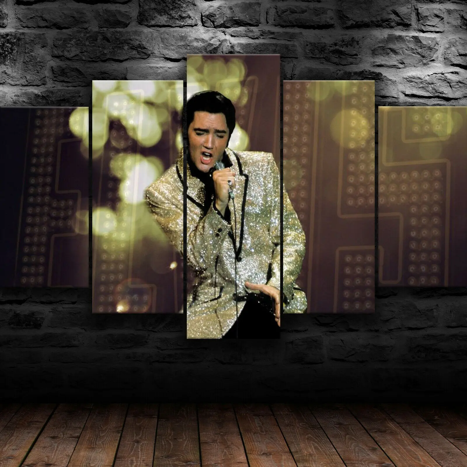 

Elvis Presley Rock Canvas Wall Art Singer Print Home Decor Pictures Room Decor Paintings HD Print Poster 5 Panel 5 Pieces