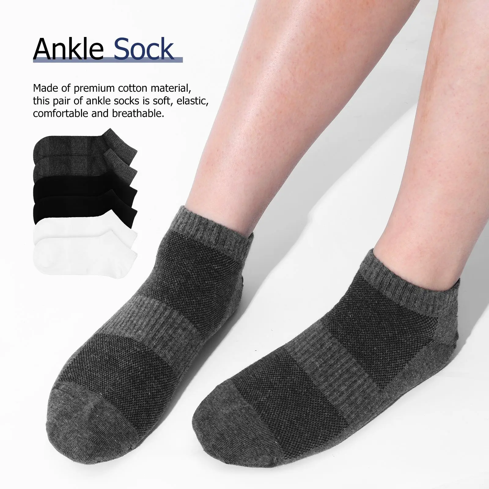 9 Pairs Athletic Athletic Mens Mens Athletic Socks Sports Running No Show Low Cut Cotton Socks for Hiking Cycling