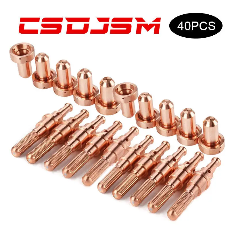 

40pcs Plasma 9-8215 Electrode 9-8209 Nozzle Tips Fit Thermal Dynamics SL60 SL100,CSDJSM