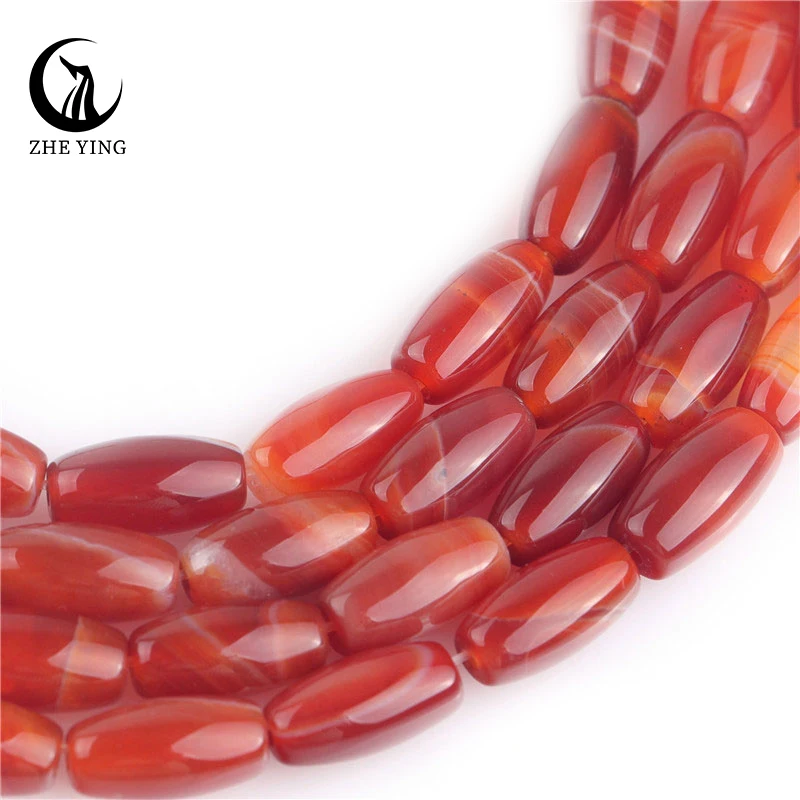 

Zhe Ying Natural Botswana Onyx Agates Stone Beads DIY Bicone Tube Oval Rice Loose Botswana Rice Beads for Jewelry Making