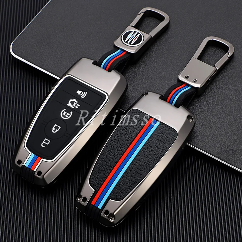 Alloy Car Remote Key Case Cover for Ford Fusion Edge Mustang Explorer F150 F250 F350 Ecosport Protector Holder Shell Fob Keyless