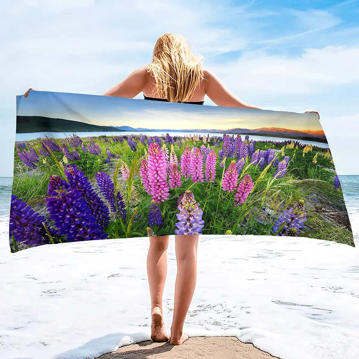 

Flowers Large Microfiber Beach Towels Super Absorbent Sand Free Towels Quick Dry Lightweight Microfiber Hawaiian Pool Towels