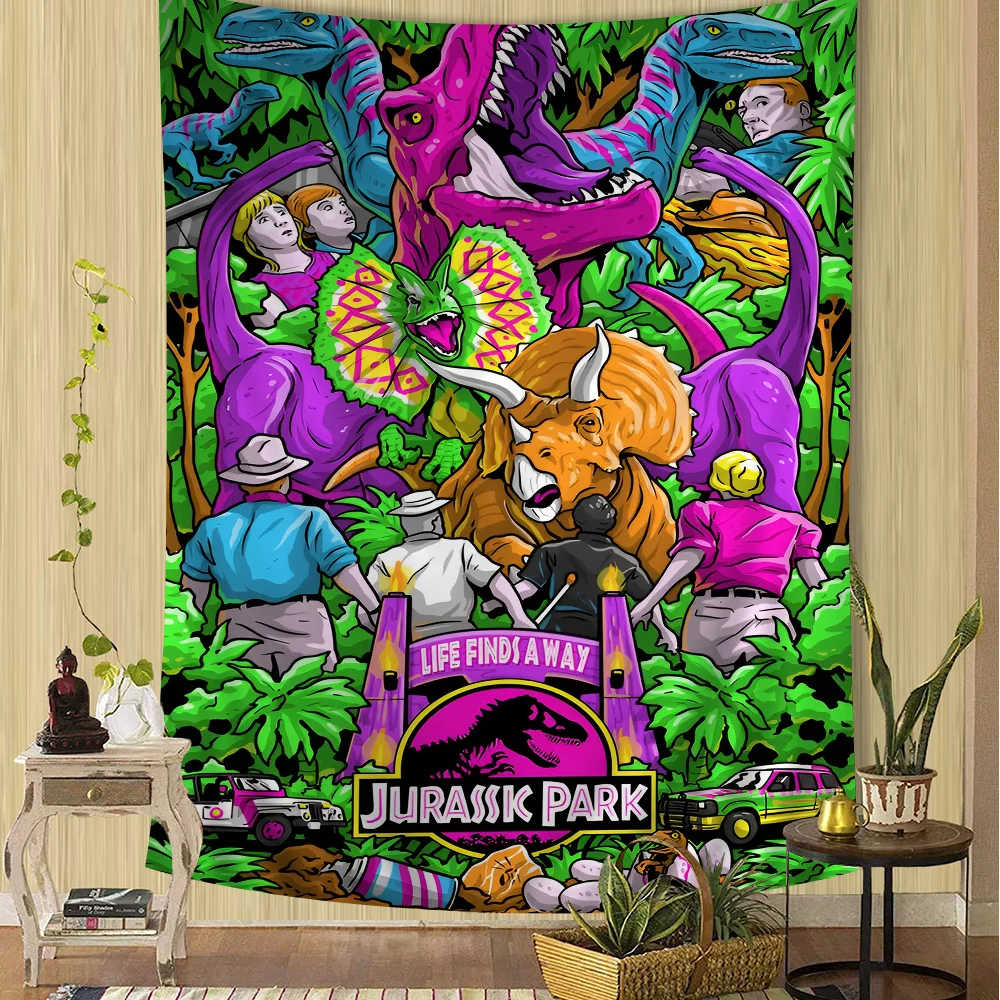 Большой Настенный Гобелен J-Jurassic W-World D-Queen с принтом подвесной Таро хиппи