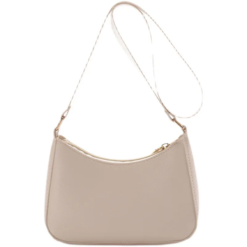 

2023 New Women's Fashion Handbags Retro Solid Color PU Leather Small Subaxillary Bags Casual Retro Mini Shoulder Bag