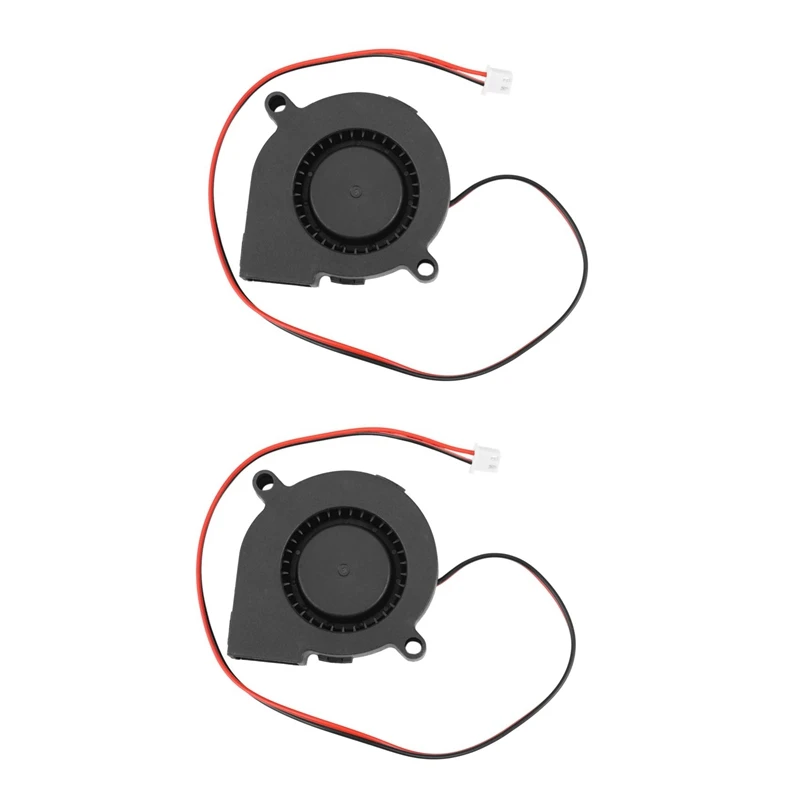 

2Pc 12V DC 50Mm Blow Radial Cooling Fan Hotend Extruder For Reprap 3D Printer