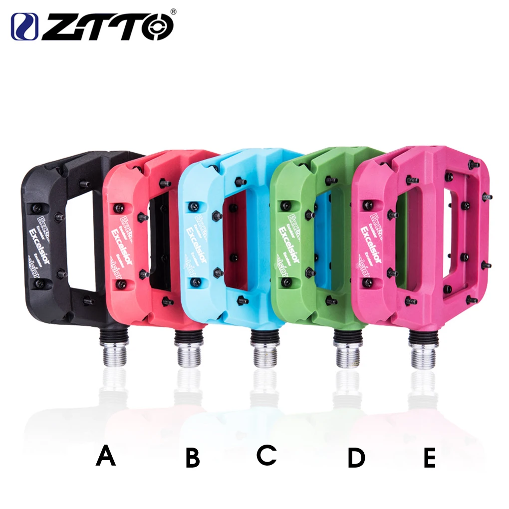 

1 пара велосипедных плоских педалей ZTTO из нейлонового волокна, детали для горного велосипеда, велосипедные педали, аксессуары, принадлежнос...