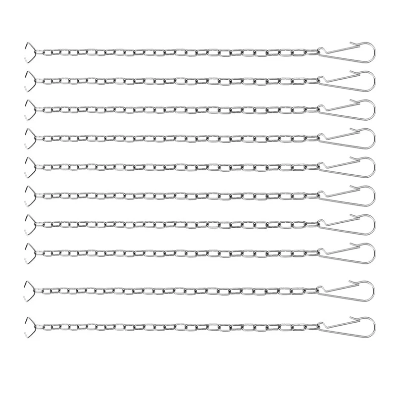 

10 Pieces Toilet Handle Chain Stainless Steel Toilet Flapper Lift Chain Replacement Fits Most Toilet Flappers