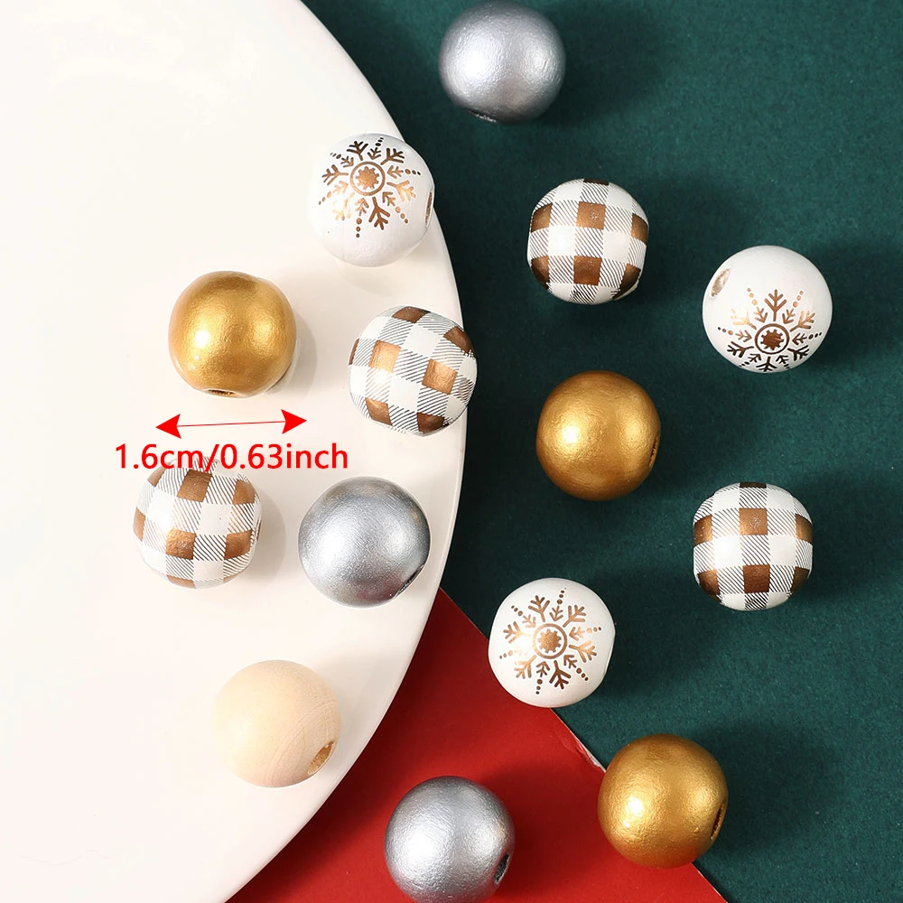 Бусины деревянные для украшения дома 16 мм 50 шт. |