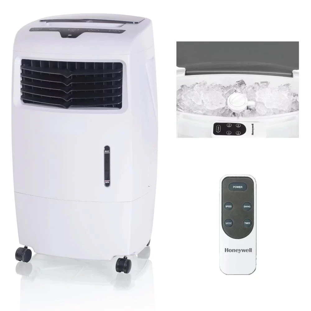 

Free shipping Portable Evaporative Cooler, Fan and Humidifier with Ice Compartment and Remote, CL25AE, White Portable neck fan P