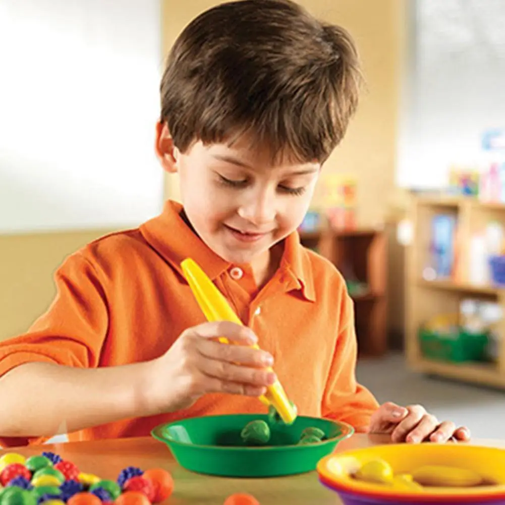 1 шт. пинцет из пластиковых материалов цветной Пинцет высокого качества для детей