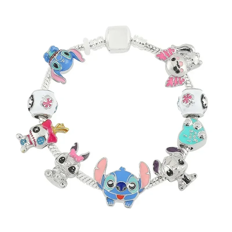 Браслет Disney Stitch с героями мультфильмов аниме милый стежок из бисера модные