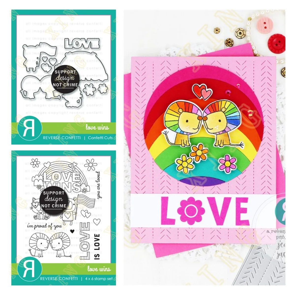 

Love Wins Metal Cutting Dies Stamps Scrapbook Diary Secoration Embossing Template Diy Greeting Card Handmade 2022 New Arrival