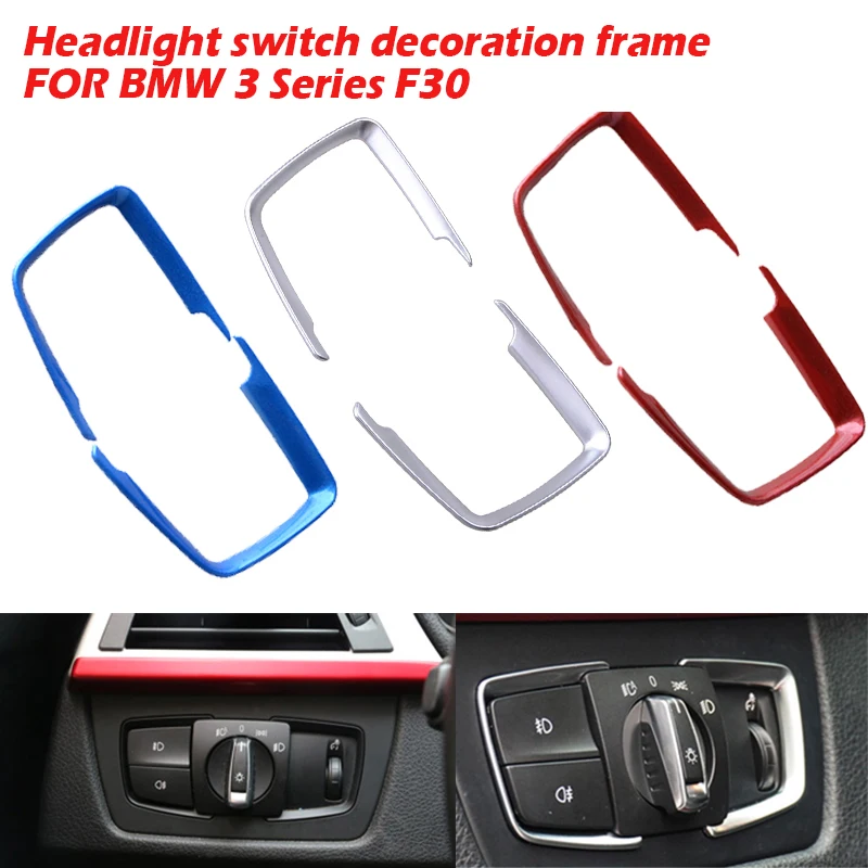 Car Sticker Headlight Switch Panel Molding Trim Cover Decorative Frame LHD For BMW F30 F31 F32 F34 Interior AUTO Accessories