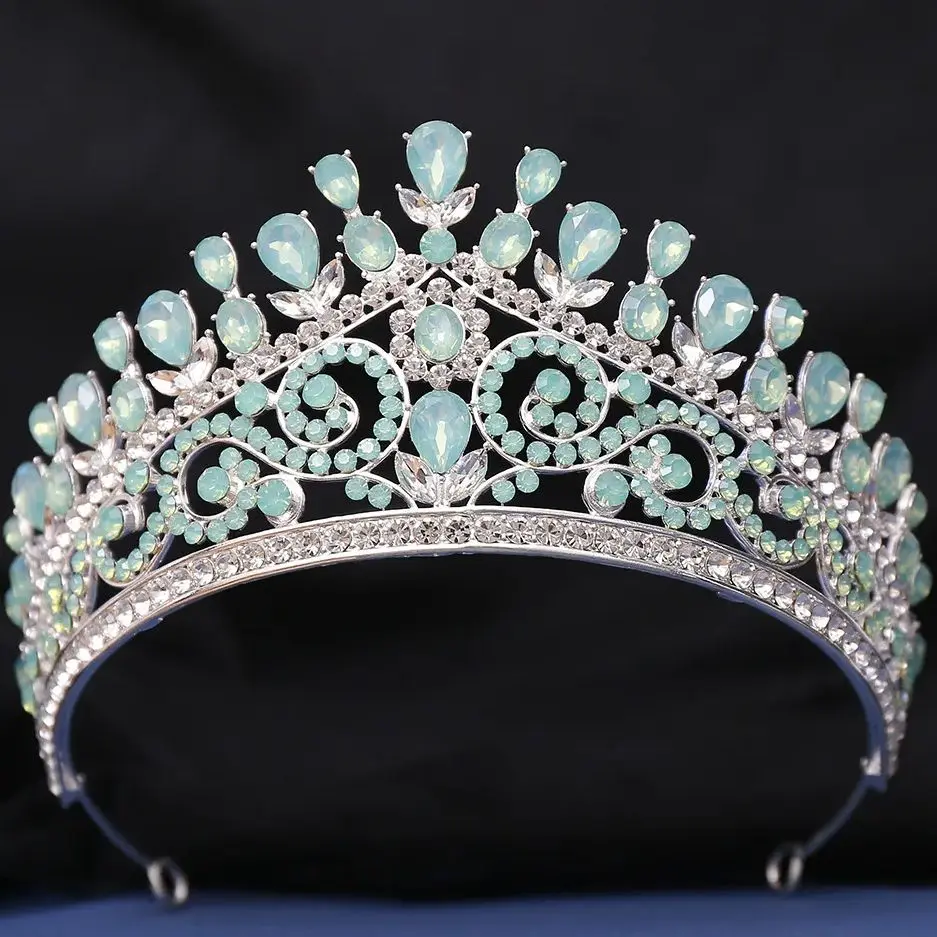 Диадема свадебная диадема с кристаллами и опалом 8 цветов