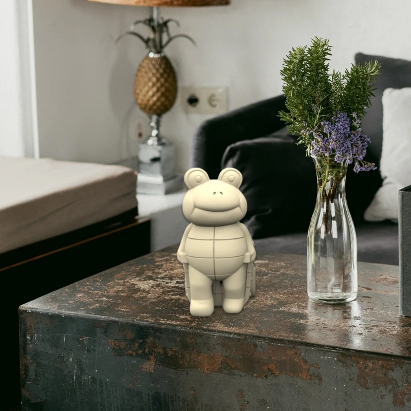 Милая лягушка держатель для ручек цветочный горшок смоляная форма сочные кашпо