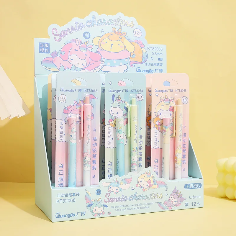 

12 шт., механический карандаш Sanrio с изображением единорога