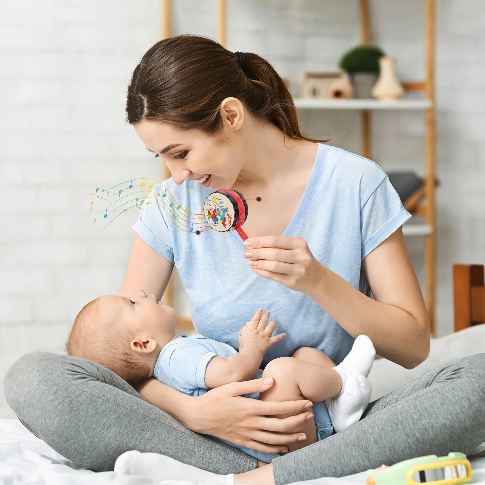 3-х шт. головоломка волна барабан детские игрушки погремушка Pp детская