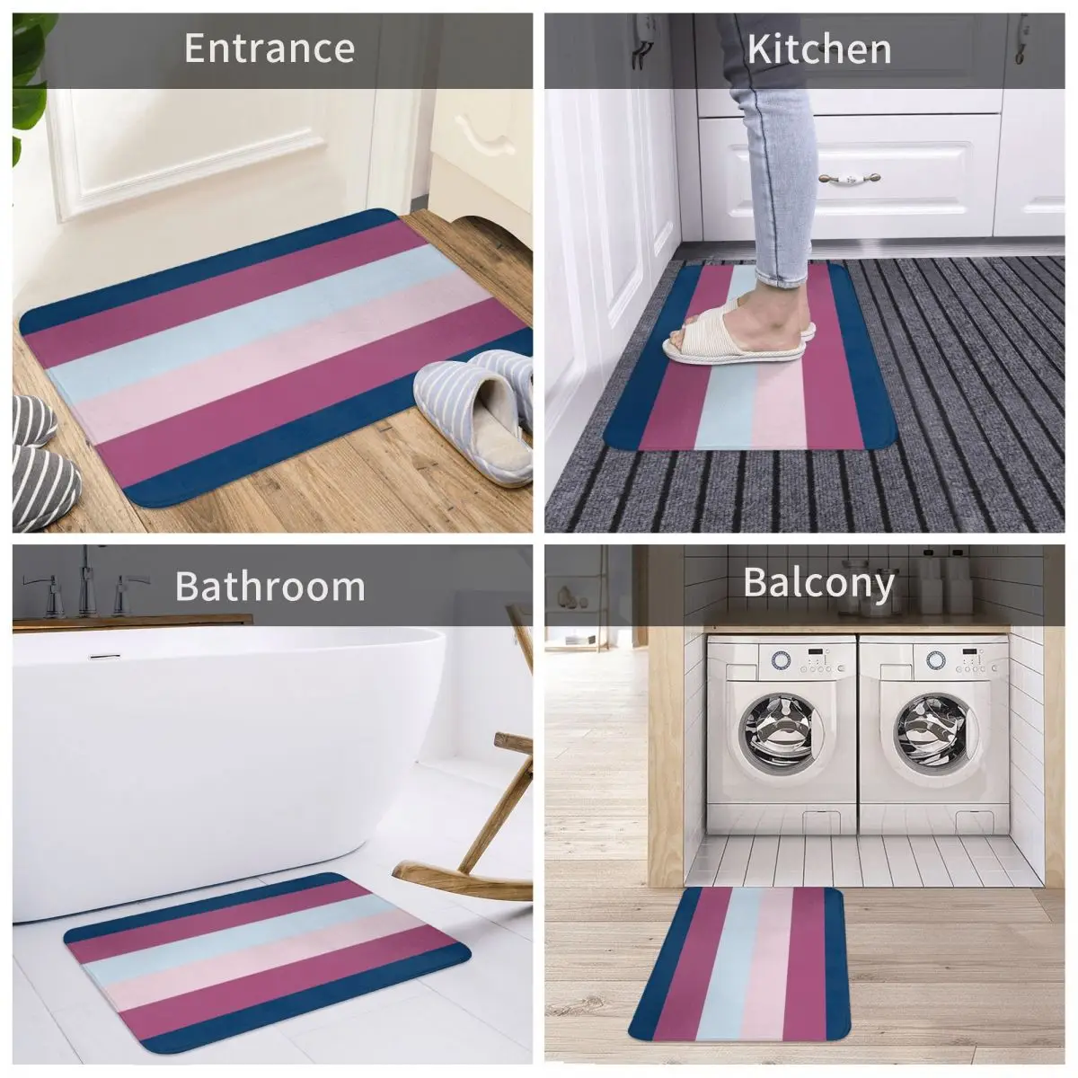 

Противоскользящий коврик для ванной, кухни, балкона