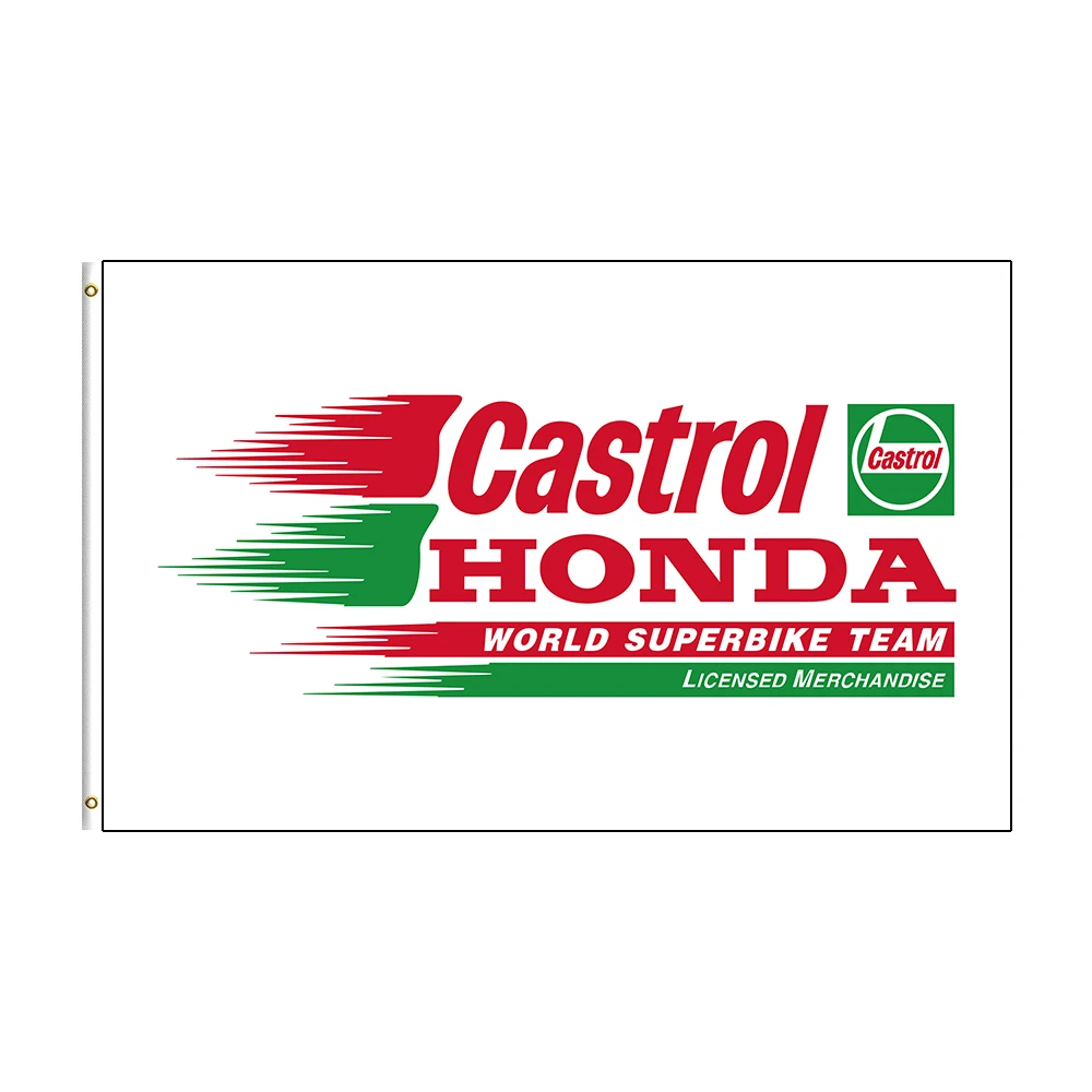 

3x5 Ft Castrol Racing Flag Polyester Printed Racing Car Banner For Decor