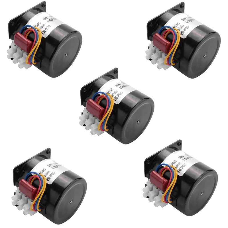 

5X 220V AC Synchronous Gear Motor 60KTYZ 60-KTYZ Permanent Magnet Synchronous Gear Motor 220V 2.5 Rpm