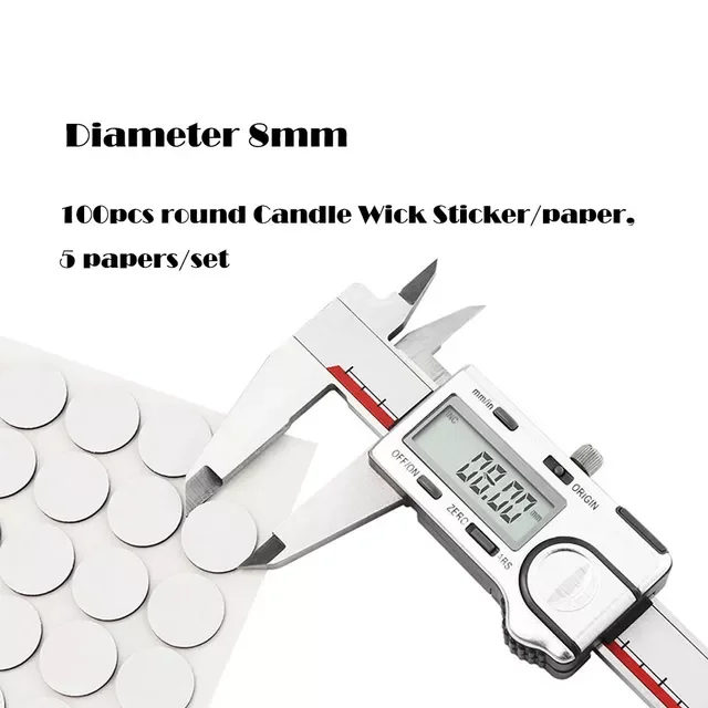 

2022 Candle Wick Stickers Candle Making Sticker Heat Resistance Stickers For Wax Fixed Candle Making 10mm/200pcs