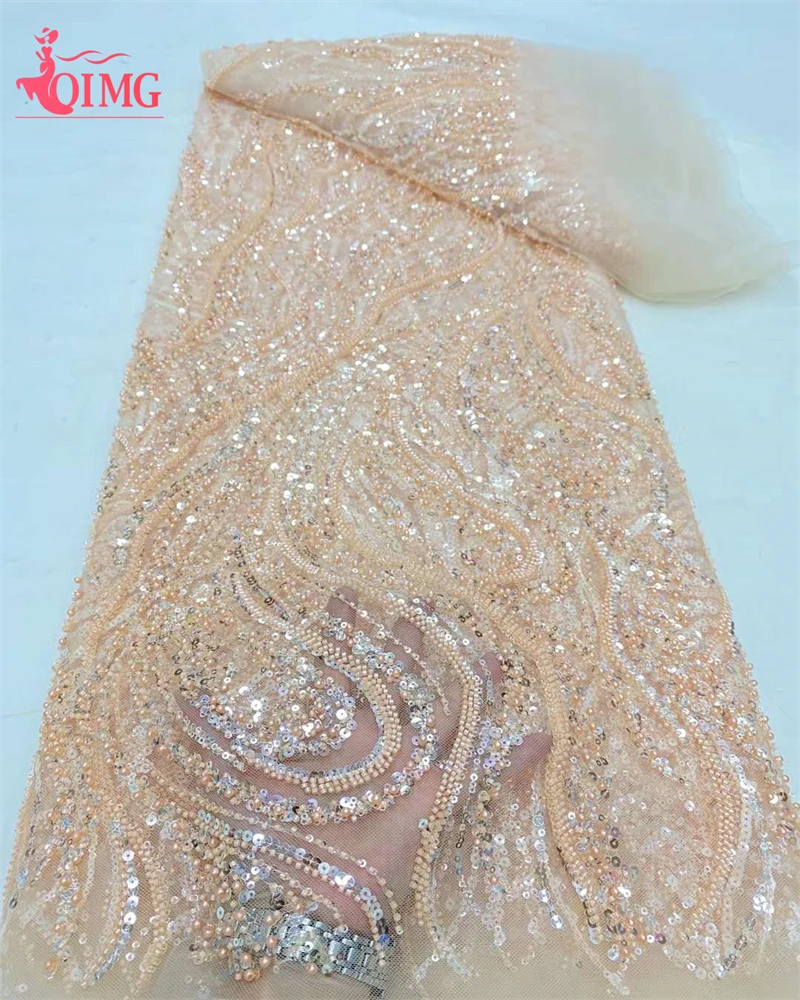 Горячая Распродажа африканская кружевная ткань OIMG 2024 блесток вышивка для жениха