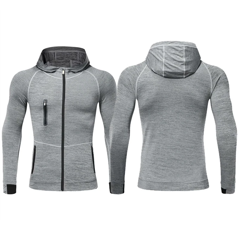 

New 2022 Running Jacket Men Jogging Sweatshirt Sport Jacket Men Zipper Long Sleeve Compression Mens Jogging Jacket Gym T-Shirt