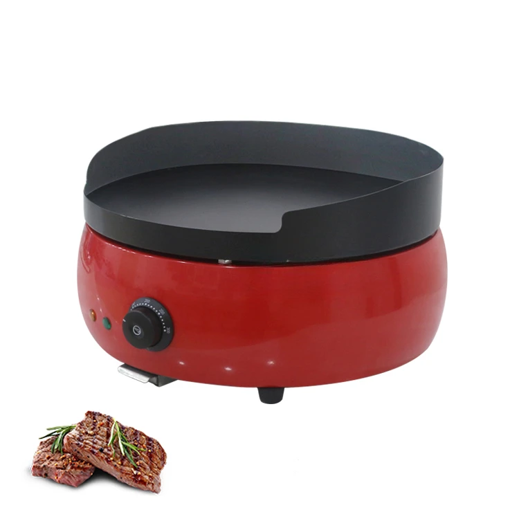 

Stainless Steel Flat Grill Barbecue BBQ Grill Machine Top Non Stick Griddle with Adjustable Thermostat