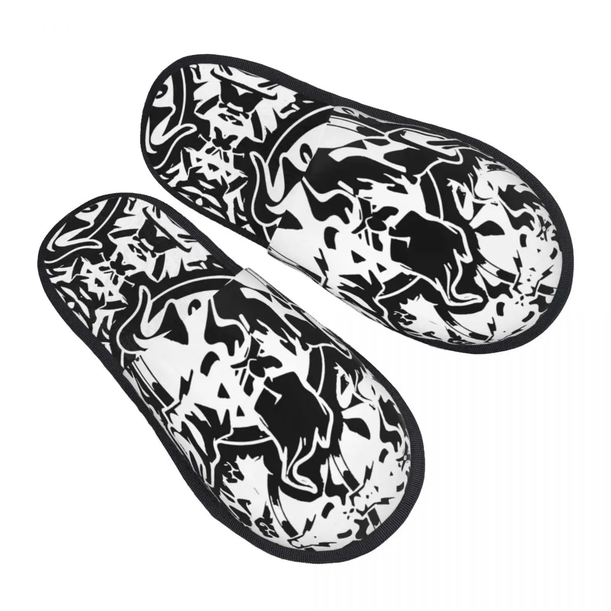 

Домашние тапочки с принтом музыкального фестиваля Thunderdome, мягкие теплые домашние тапочки хардкор, габбер, пена с эффектом памяти, пушистые тапочки, обувь для дома и улицы