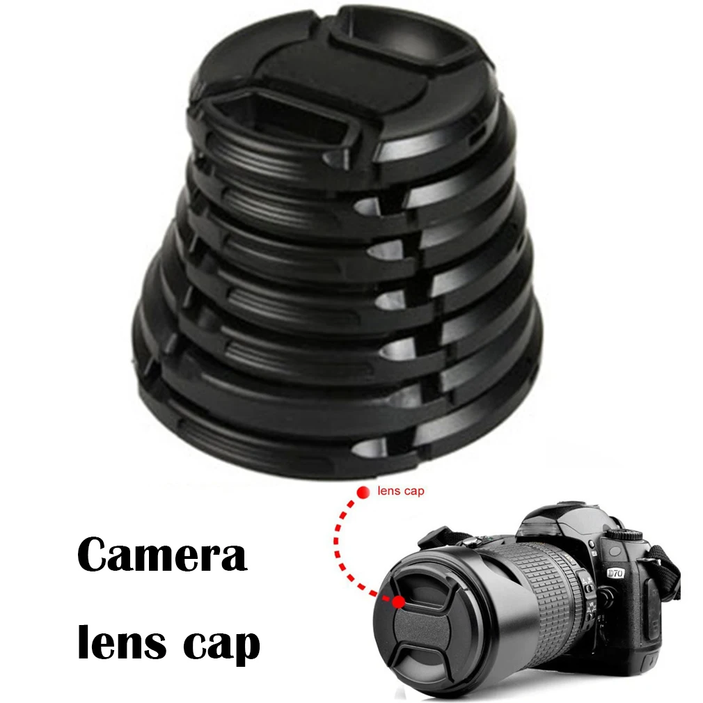 Tapa Protectora de lente de cámara a presión, Protector de 49, 52, 55, 58, 62, 67, 72, 77 y 82 mm para Nikon DSLR, Sony a7 III, ZV1, tapa de lente Leica
