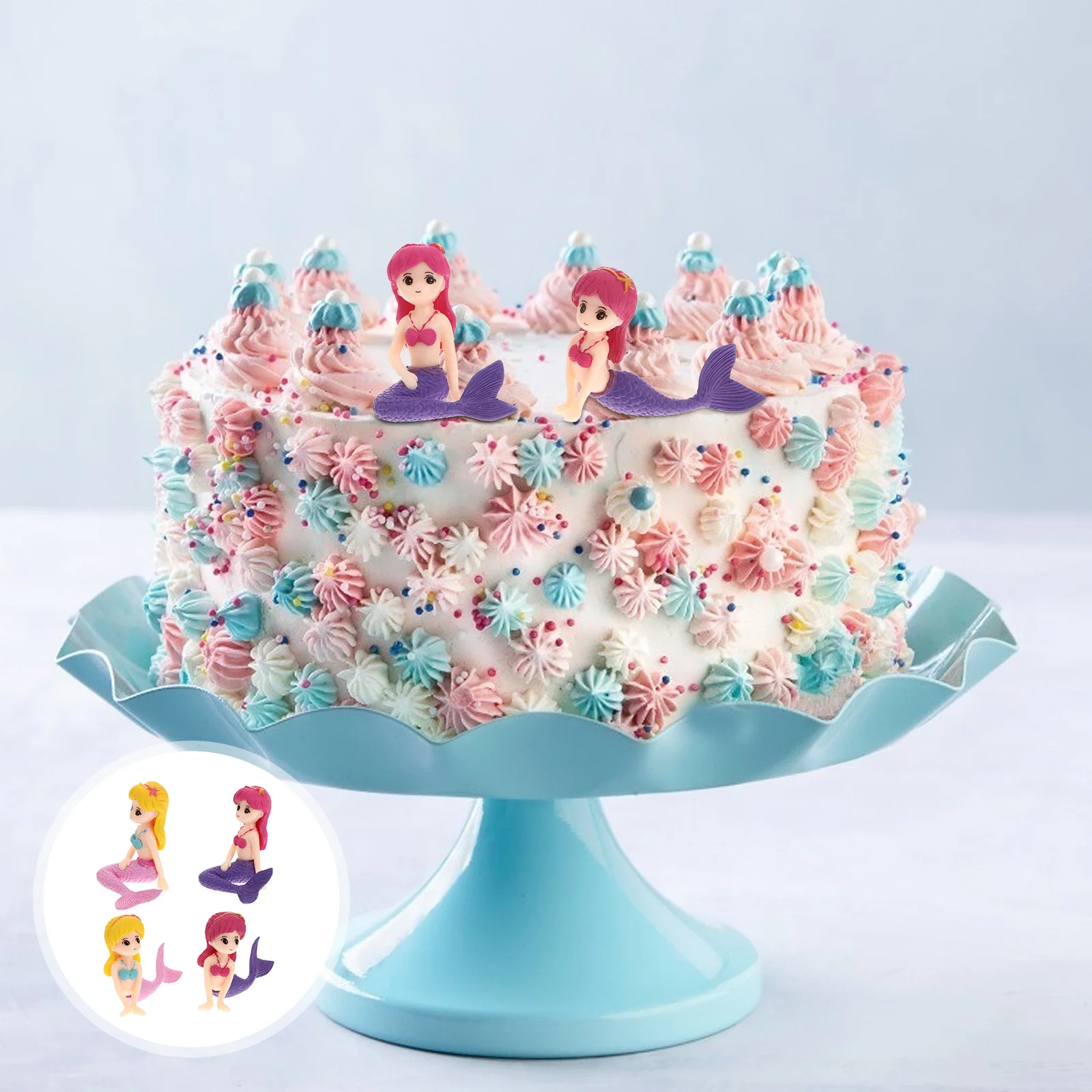 

8pcs Little Figurines for Cakes Statue Sandbox Statue Cupcake Topper
