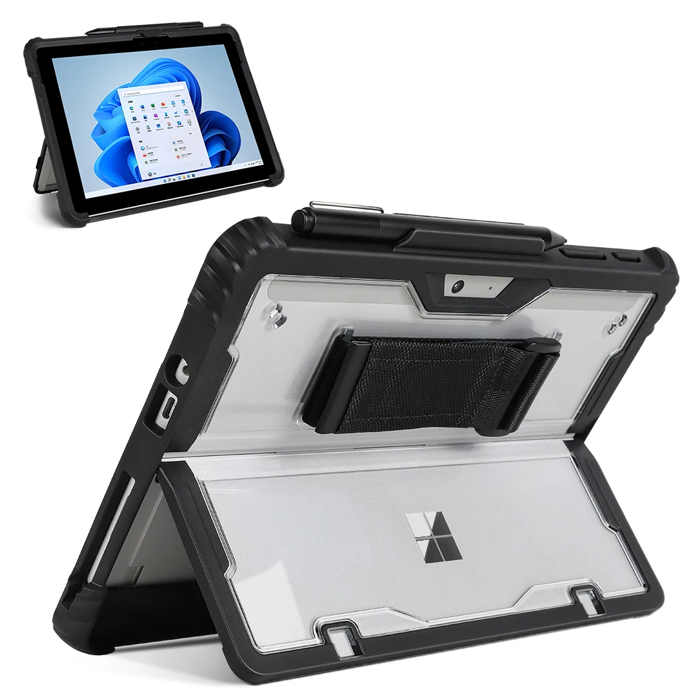 

Carrying Case for Microsoft Surface Pro 8 Slim Stylish Protective Bumper Case Compatible with Type Cover Keyboard with Strap
