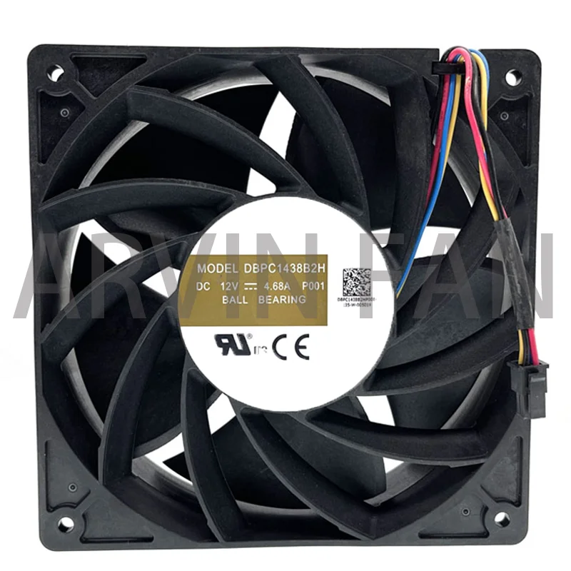 Кулер DBPC1438B2H P001 для майнинга, 140 мм, 14 см, 6900x38 мм, 12 В, об/мин