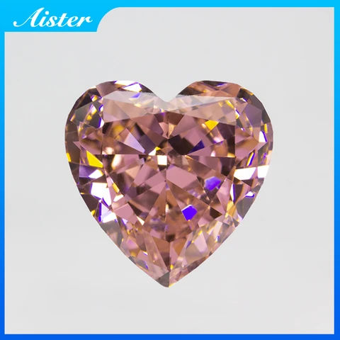 Бисер циркония Padparadscha  Heart Crushed Ice Cut 5A+