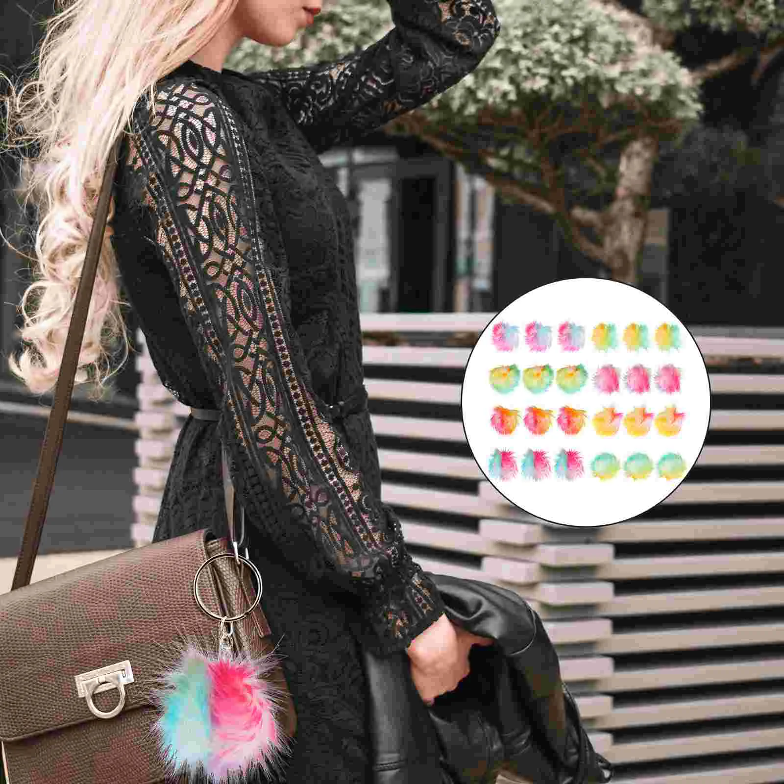 

Pom Plush Fluffyfur Pompom Shoes Accessories Clothing Artificial Simulation Clothes Removable Mini Poms Faux Diy Decorations