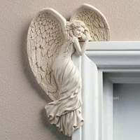 door frame angel wing redemption angel door frame resin simulation goddesses white statue home bedroom retro wall decoration