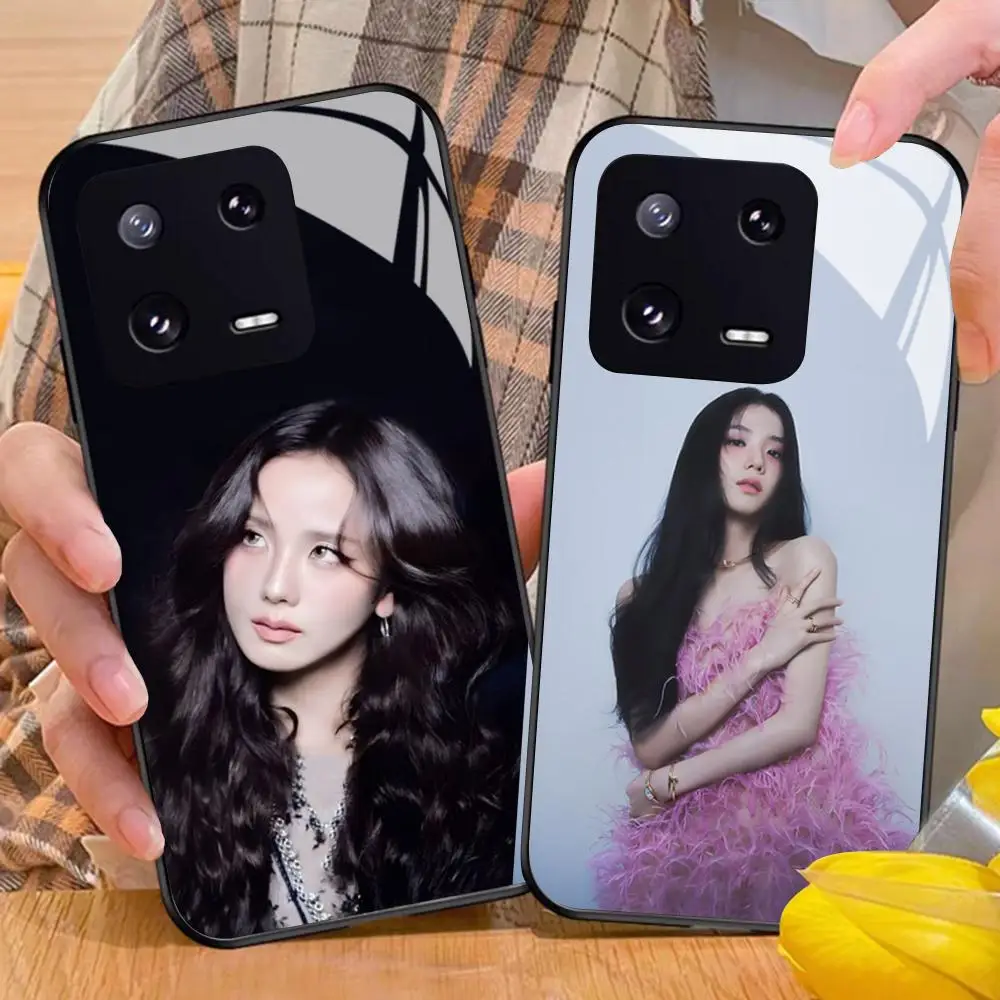 Фото Чехол для телефона Jisoo AMORTAGE S-singers-s для Xiaomi 17 15 14 13 12 Mi 11 X T Ultra Pro Lite 5G, черный, стеклянный №1