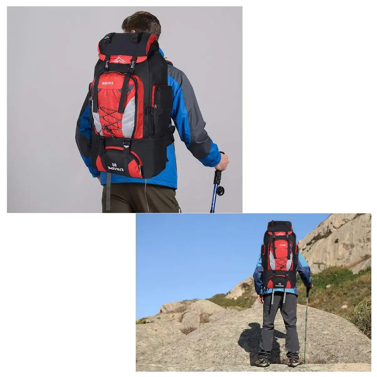 80 л уличные военные рюкзаки ткань Оксфорд водонепроницаемый тактический рюкзак