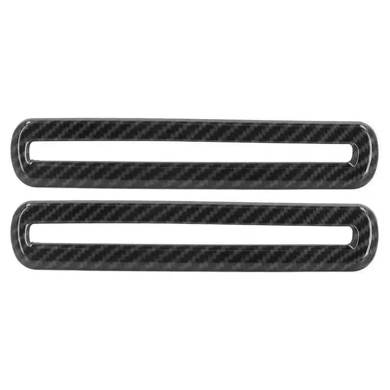 

2 шт., сменная накладка на решетку вентиляции автомобильной двери переменного тока из углеродного волокна для Dodge Challenger 2015 ‑ 2021