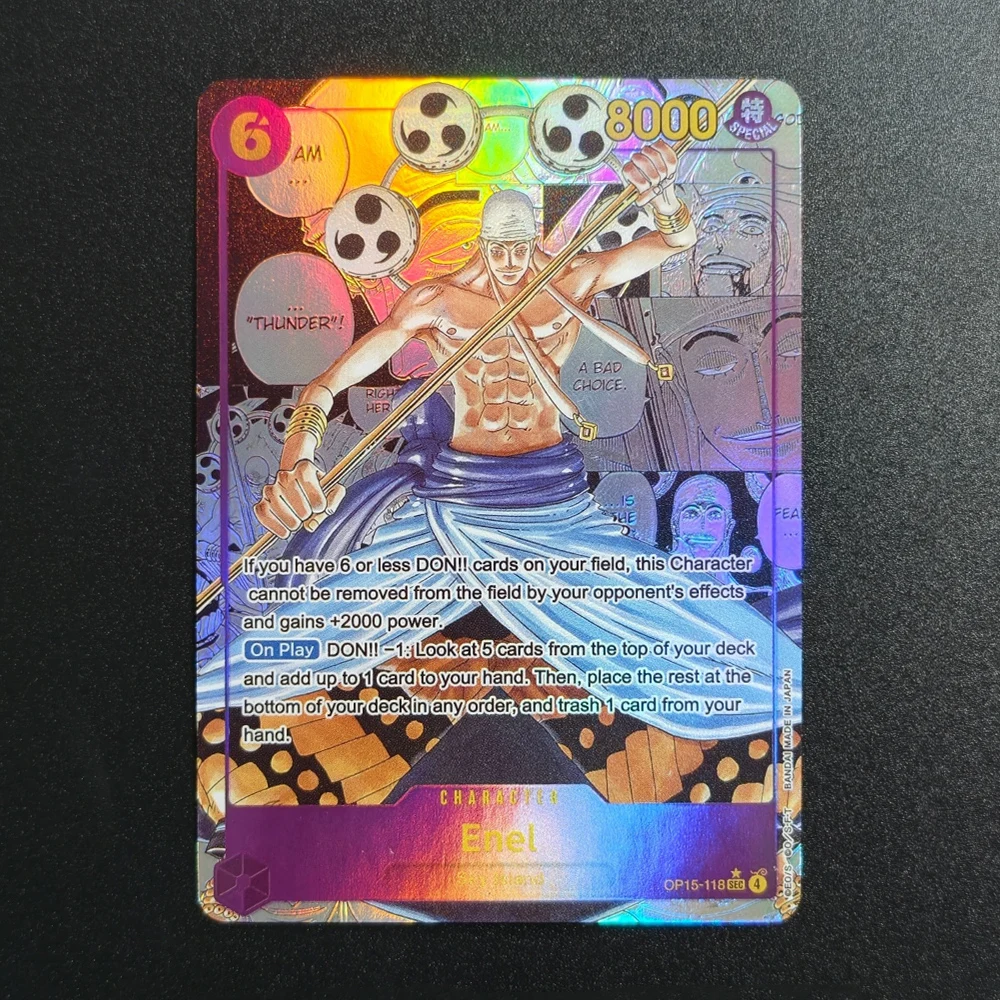 Фото Коллекционная карточная игра Self Made Proxy One Piece English Enel OP05-100 EB02-052 OP15-118 OP15-058 OP15-060 OP05-098 №2