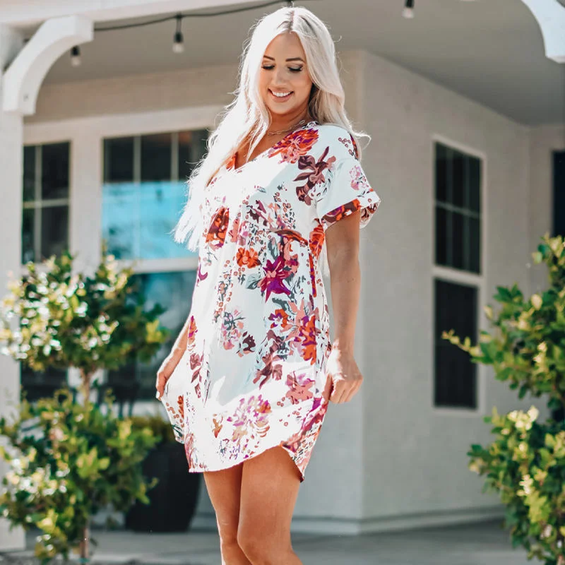 

Повседневное элегантное пикантное платье 2023, женское Модное Новое платье с коротким рукавом и принтом на лето