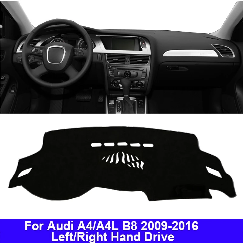 

2 Layers Car Dashboard Cover Dash Mat Carpet Cape For Audi A4 A4L B8 2009 - 2016 LHD RHD Auto Dashmat Sunshade Anti-dirty 2015