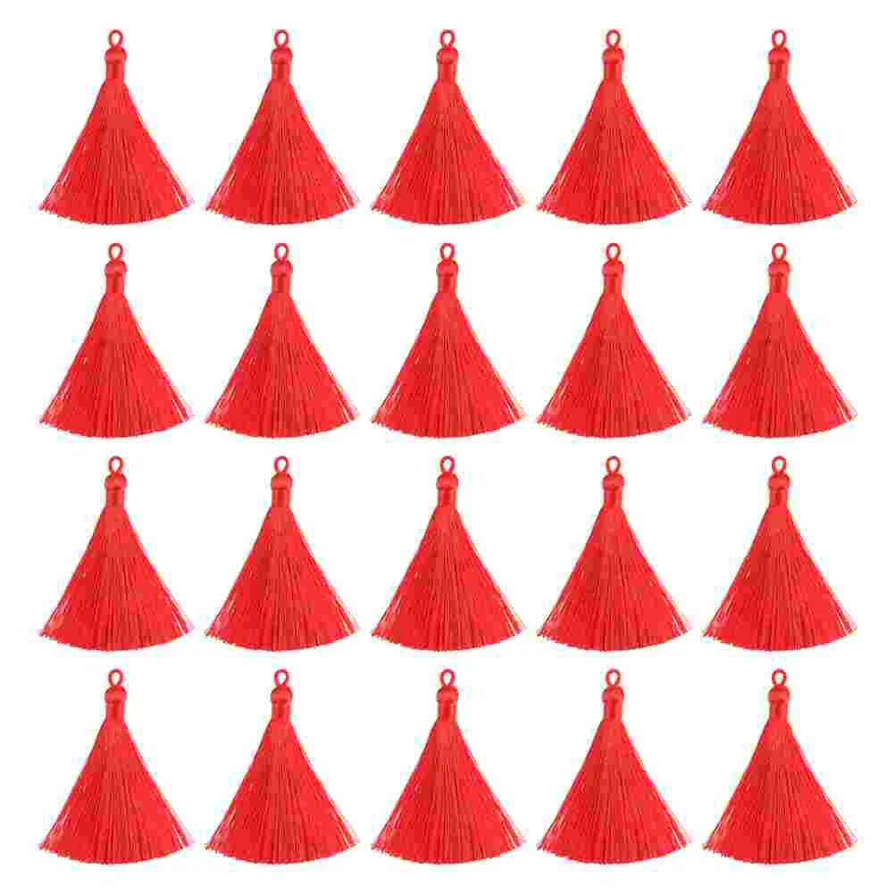 

30pcs Fashion DIY Imitation Silk Tassels Jewelry Making Accessories (Red)